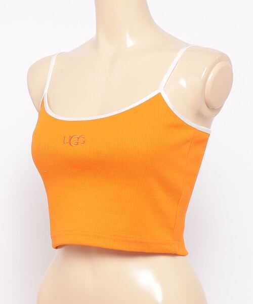 UGG（アグ）の「UGG ロゴ刺繍 リブキャミ / アグ ロゴシシュウ リブキャミ（キャミソール・レディース・ホワイト/ブラック/ブルー/オレンジ・L/M）」の5枚目の写真