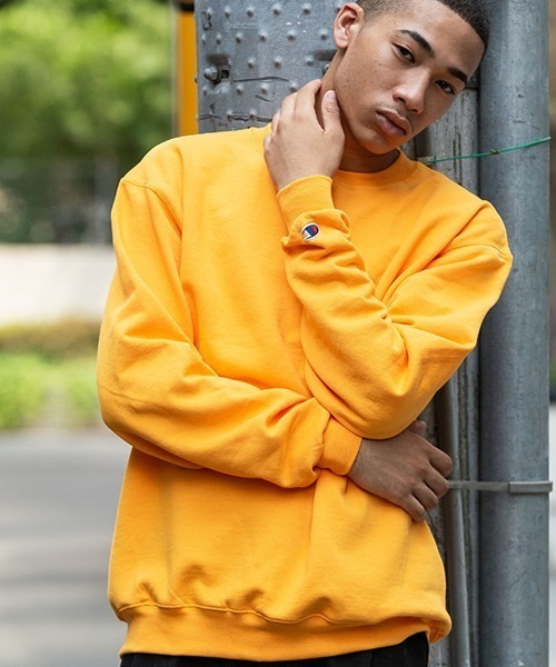 Champion（チャンピオン）の「Champion PULLOVER  プルオーバー クルーネック スウェット（スウェット・メンズ・ホワイト/ブラック/ネイビー/グレー/シルバーグレー/チャコール/バーガンディー/ダークグリーン/イエロー/ワイン系・S/M/L/XL）」の9枚目の写真