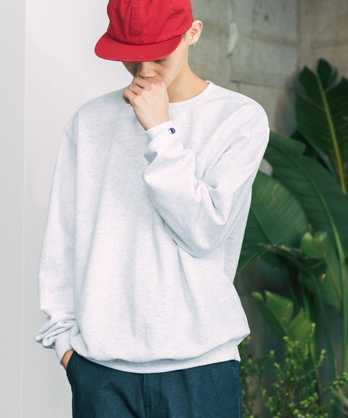 Champion（チャンピオン）の「Champion PULLOVER  プルオーバー クルーネック スウェット（スウェット・メンズ・ホワイト/ブラック/ネイビー/グレー/シルバーグレー/チャコール/バーガンディー/ダークグリーン/イエロー/ワイン系・S/M/L/XL）」の17枚目の写真
