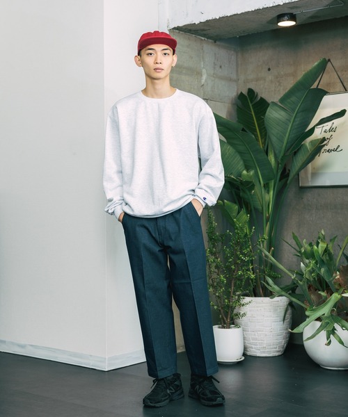 Champion（チャンピオン）の「Champion PULLOVER  プルオーバー クルーネック スウェット（スウェット・メンズ・ホワイト/ブラック/ネイビー/グレー/シルバーグレー/チャコール/バーガンディー/ダークグリーン/イエロー/ワイン系・S/M/L/XL）」の14枚目の写真