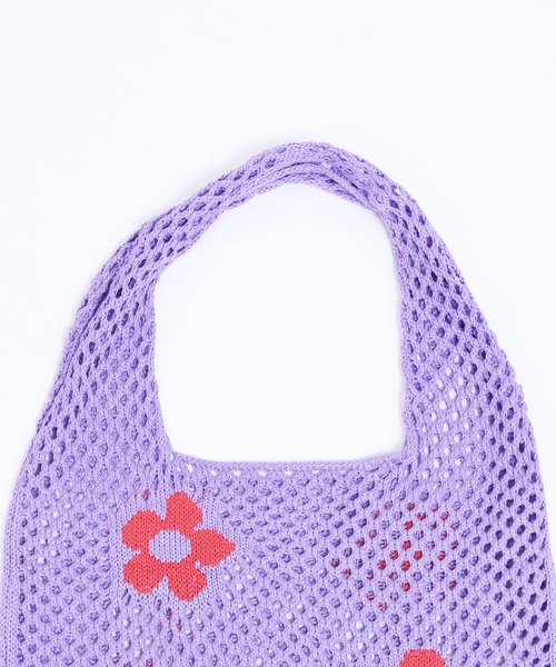 WC（ダブル シー）の「フラワーニットトートバッグ（トートバッグ・レディース・パープル/オレンジ/グリーン/アイボリー・FREE）」の18枚目の写真