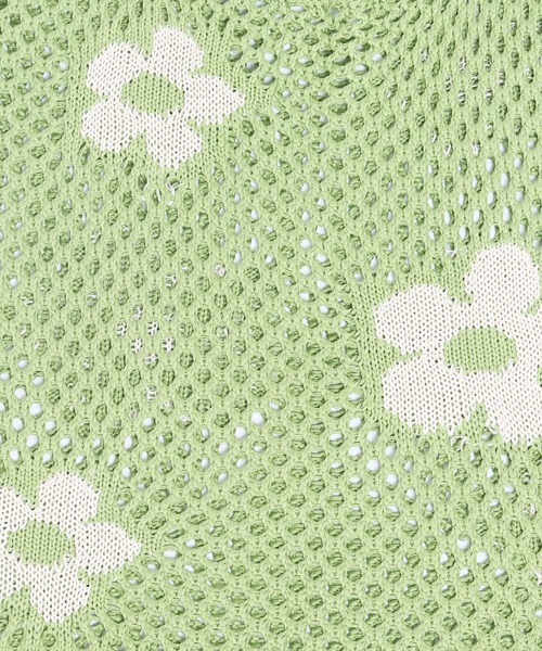 WC（ダブル シー）の「フラワーニットトートバッグ（トートバッグ・レディース・パープル/オレンジ/グリーン/アイボリー・FREE）」の11枚目の写真