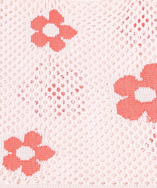 WC（ダブル シー）の「フラワーニットトートバッグ（トートバッグ・レディース・パープル/オレンジ/グリーン/アイボリー・FREE）」の7枚目の写真