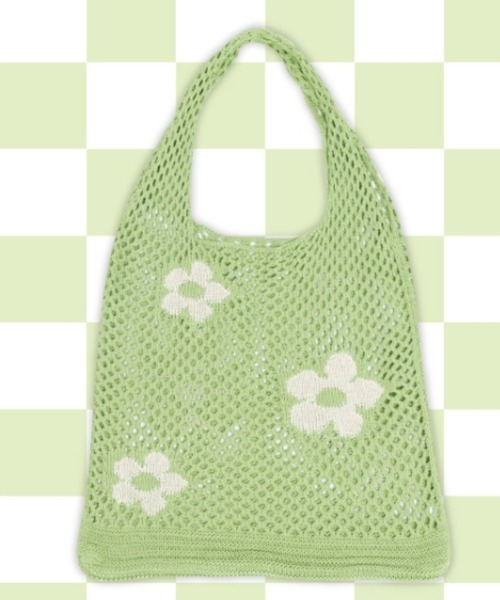 WC（ダブル シー）の「フラワーニットトートバッグ（トートバッグ・レディース・パープル/オレンジ/グリーン/アイボリー・FREE）」の22枚目の写真