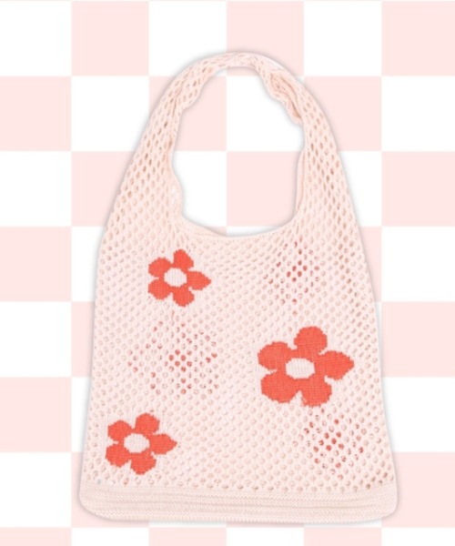 WC（ダブル シー）の「フラワーニットトートバッグ（トートバッグ・レディース・パープル/オレンジ/グリーン/アイボリー・FREE）」の21枚目の写真