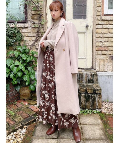 RESEXXY（リゼクシー）の「ミドルチェスターコート（チェスターコート・レディース・ブラック/ベージュ/ピンク/ブルー/ワイン・FREE）」の11枚目の写真