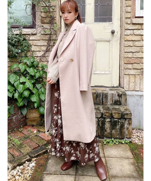 RESEXXY（リゼクシー）の「ミドルチェスターコート（チェスターコート・レディース・ブラック/ベージュ/ピンク/ブルー/ワイン・FREE）」の12枚目の写真