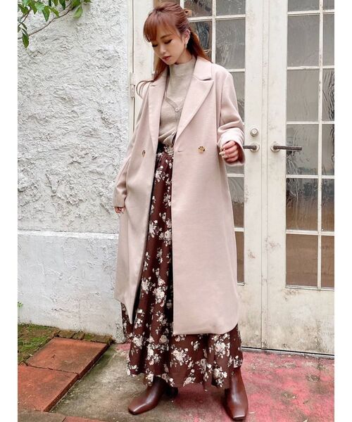 RESEXXY（リゼクシー）の「ミドルチェスターコート（チェスターコート・レディース・ブラック/ベージュ/ピンク/ブルー/ワイン・FREE）」の13枚目の写真