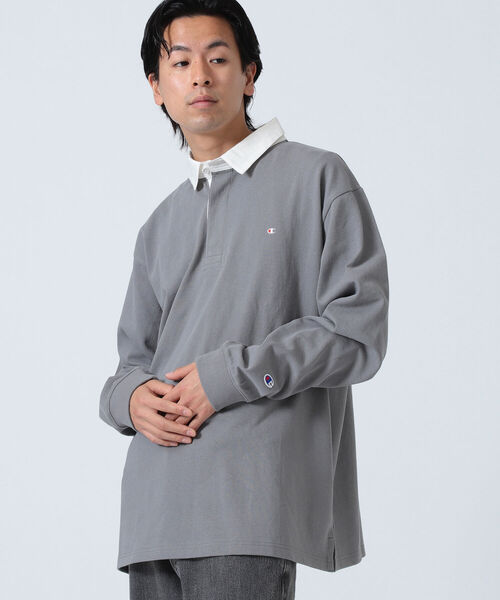 Champion（チャンピオン）の「Champion × BEAMS / 別注 Rugger Shirt（ポロシャツ・メンズ・ブラック/トップグレー・MEDIUM/LARGE/X-LARGE）」の16枚目の写真