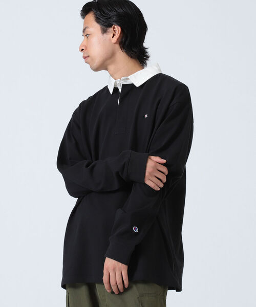 Champion（チャンピオン）の「Champion × BEAMS / 別注 Rugger Shirt（ポロシャツ・メンズ・ブラック/トップグレー・MEDIUM/LARGE/X-LARGE）」の18枚目の写真