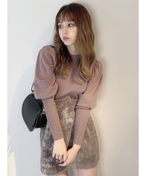 dazzlin(ダズリン)の「ジャカードランダムミニスカート(スカート・レディース・グレー/ベージュ・SMALL/MEDIUM)」の3枚目の写真