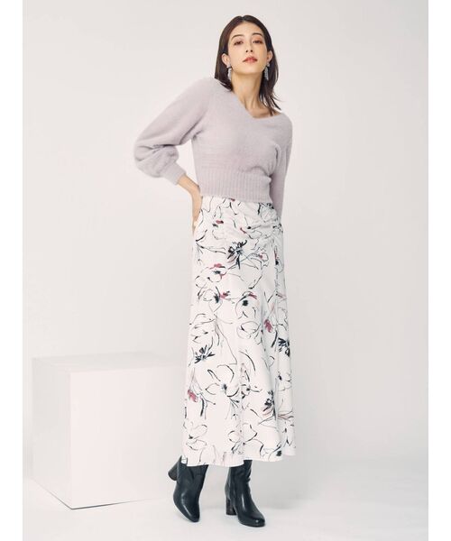 MERCURYDUO（マーキュリーデュオ）の「2WAYバルーンスリーブミニシャギーニット（ニット/セーター・レディース・ブラウン/ブルー/アイボリー/ベビーピンク・FREE）」の17枚目の写真