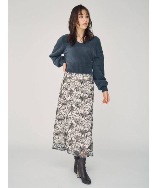 MERCURYDUO（マーキュリーデュオ）の「2WAYバルーンスリーブミニシャギーニット（ニット/セーター・レディース・ブラウン/ブルー/アイボリー/ベビーピンク・FREE）」の18枚目の写真