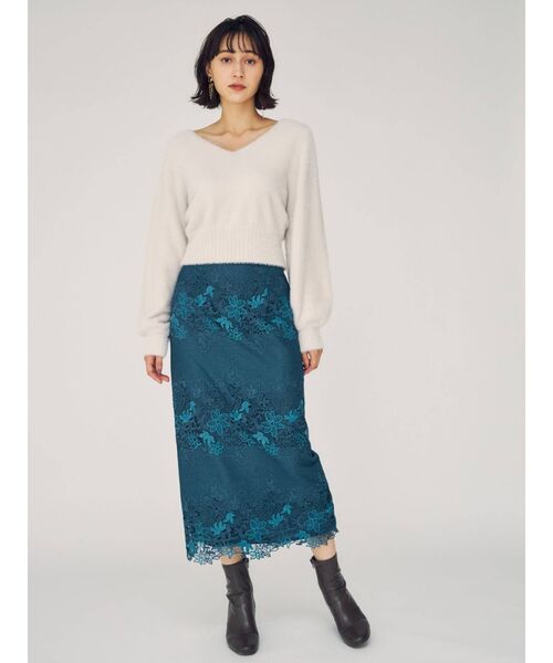 MERCURYDUO（マーキュリーデュオ）の「2WAYバルーンスリーブミニシャギーニット（ニット/セーター・レディース・ブラウン/ブルー/アイボリー/ベビーピンク・FREE）」の16枚目の写真