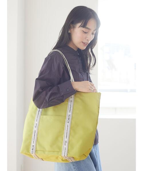 Green　Parks（グリーンパークス）の「・TORCH 2WAYトートL＊（トートバッグ・レディース・ブラック/ベージュ/グリーン・FREE）」の5枚目の写真