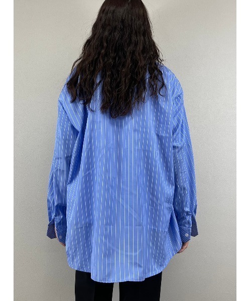 ASTRAL（アストラル）の「【Astral】stripe oversized long sleeve shirt（シャツ/ブラウス・メンズ・スカイブルー/ダークグレー・ONE SIZE）」の11枚目の写真
