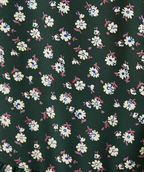 MADEMOISELLE ROPE'（マドモアゼル ロペ）の「<春まで使える>アシンメトリーフラワーティアードスカート（スカート・レディース・ブラック/グリーン・36/38）」の14枚目の写真