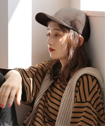 【RIDGEWOOD CAPS】CAPS SUEDE LEATHER 6-PANEL CAP：キャップ