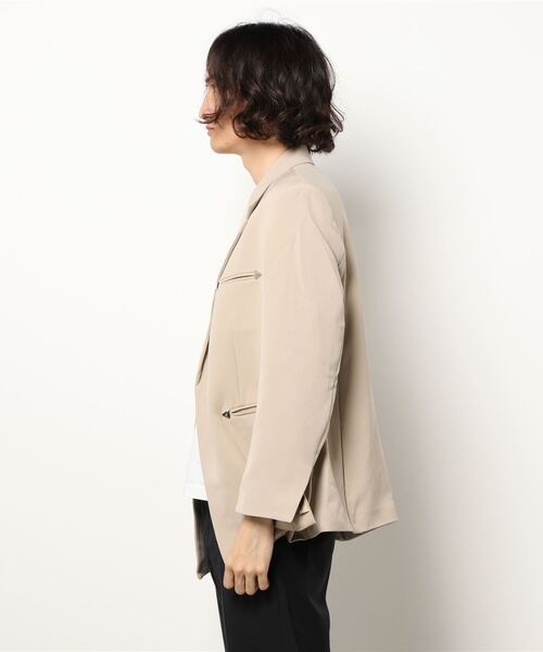 WESTBOY(ウエストボーイ)の「【WB ORIGINALS】Deformation Fly Front Tailored Jacket WO21W2OT17(テーラードジャケット・メンズ・ベージュ/ブラック・L/XL/M)」の15枚目の写真