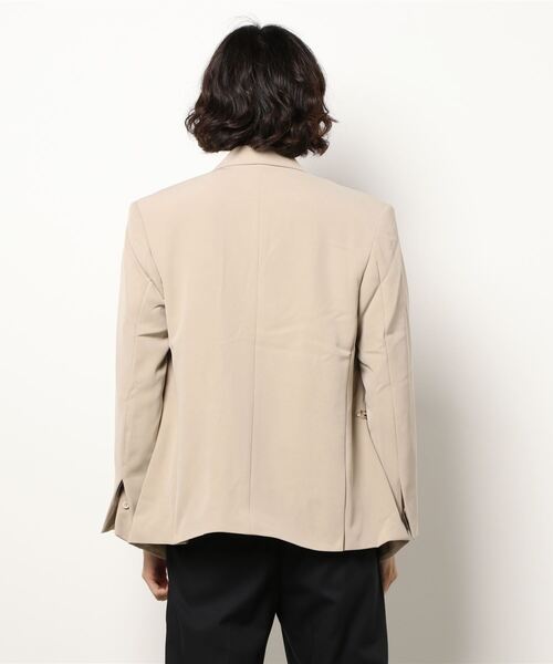 WESTBOY(ウエストボーイ)の「【WB ORIGINALS】Deformation Fly Front Tailored Jacket WO21W2OT17(テーラードジャケット・メンズ・ベージュ/ブラック・L/XL/M)」の16枚目の写真