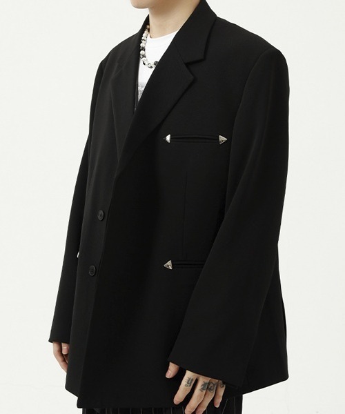 WESTBOY(ウエストボーイ)の「【WB ORIGINALS】Deformation Fly Front Tailored Jacket WO21W2OT17(テーラードジャケット・メンズ・ベージュ/ブラック・L/XL/M)」の10枚目の写真