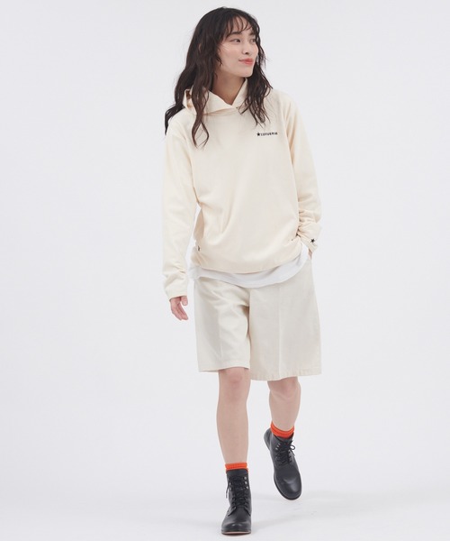CONVERSE(コンバース)の「CONVERSE/コンバース ストレッチフリースパーカー(パーカー・レディース・ブラック/ブルー/パープル/オフホワイト/カーキ・M/L)」の6枚目の写真