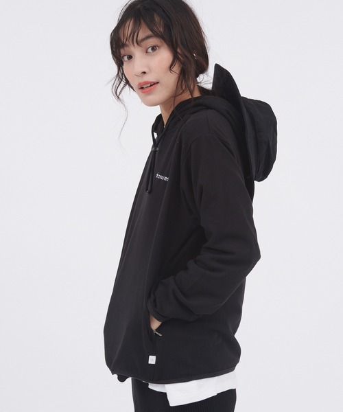 CONVERSE(コンバース)の「CONVERSE/コンバース ストレッチフリースパーカー(パーカー・レディース・ブラック/ブルー/パープル/オフホワイト/カーキ・M/L)」の13枚目の写真