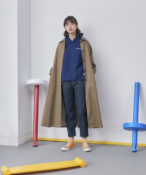 CONVERSE(コンバース)の「CONVERSE/コンバース ストレッチフリースパーカー(パーカー・レディース・ブラック/ブルー/パープル/オフホワイト/カーキ・M/L)」の18枚目の写真