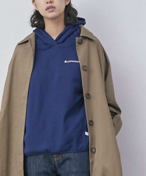 CONVERSE(コンバース)の「CONVERSE/コンバース ストレッチフリースパーカー(パーカー・レディース・ブラック/ブルー/パープル/オフホワイト/カーキ・M/L)」の19枚目の写真