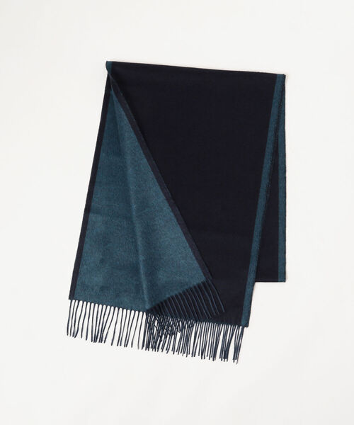 BEAMS F（ビームスエフ）の「BEAMS F / シルク リバーシブル ストール（マフラー・メンズ・ネイビー/チャコールグレー・ONE SIZE）」の5枚目の写真