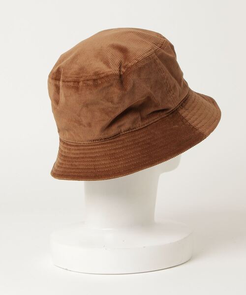 KANGOL（カンゴール）の「【KANGOL/カンゴール】コーデュロイ ワンポイントロゴバケットハット（ハット・メンズ・ブラック/ベージュ/ウッド・M/L）」の4枚目の写真
