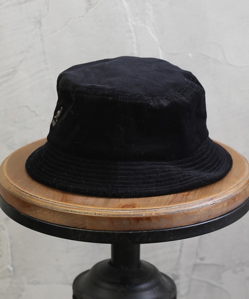 KANGOL（カンゴール）の「【KANGOL/カンゴール】コーデュロイ ワンポイントロゴバケットハット（ハット・メンズ・ブラック/ベージュ/ウッド・M/L）」の16枚目の写真