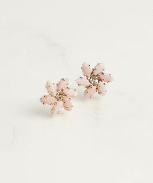 petitcro（プティクロ）の「petitcro　フラワーピアス（ピアス（両耳用）・レディース・グリーン/ピンク/ブルー・ONE SIZE）」の8枚目の写真