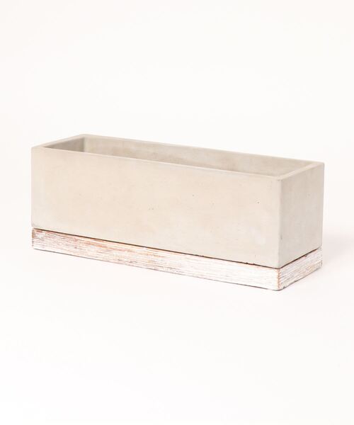 SPICE OF LIFE（スパイス オブ ライフ）の「FEEL THE GARDEN セメントプランター レクト ロング 33cm（フラワーベース・レディース・グレー・ONE SIZE）」の20枚目の写真