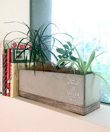 FEEL THE GARDEN セメントプランター レクト ロング 33cm