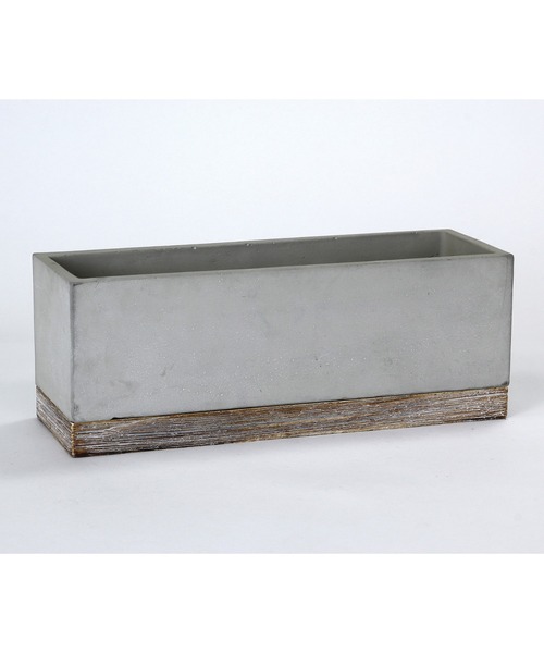 SPICE OF LIFE（スパイス オブ ライフ）の「FEEL THE GARDEN セメントプランター レクト ロング 33cm（フラワーベース・レディース・グレー・ONE SIZE）」の5枚目の写真