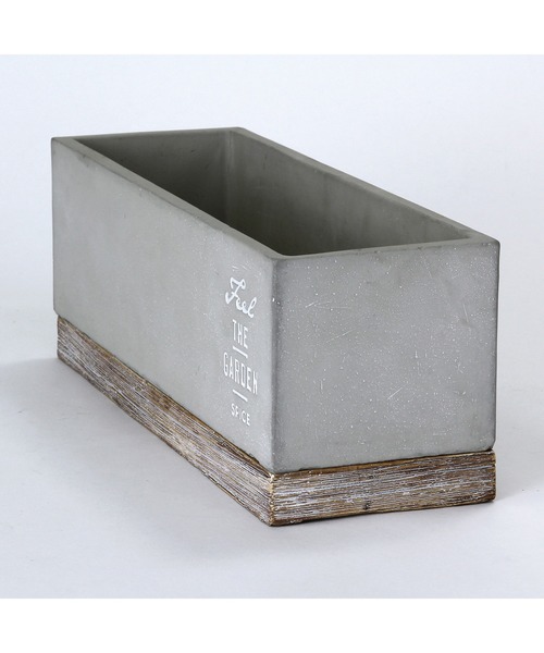 SPICE OF LIFE（スパイス オブ ライフ）の「FEEL THE GARDEN セメントプランター レクト ロング 33cm（フラワーベース・レディース・グレー・ONE SIZE）」の6枚目の写真