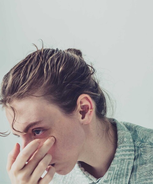 and cloud（アンドクラウド）の「Hoop Earring 3S / Single（イヤリング・レディース・ブラック/シルバー/イエローゴールド・FREE）」の5枚目の写真