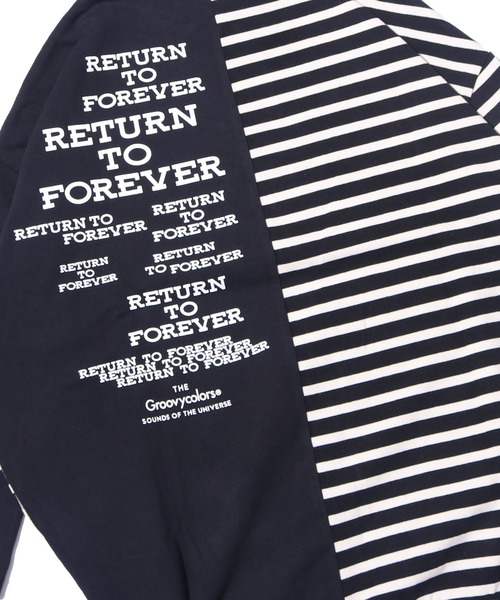 GROOVY COLORS（グルービーカラーズ）の「GROOVY COLORS/グルービーカラーズ テンジクボーダー BALLOON TEE バルーン ボーダーTシャツ オーバーサイズ（Tシャツ/カットソー・キッズ・ホワイト×ブラック/ブルー系その他・140/130）」の9枚目の写真