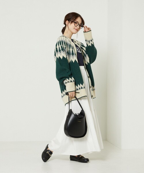FREAK'S STORE（フリークスストア）の「ノルディックニットカーディガン（カーディガン/ボレロ・レディース・ブラウン/グリーン/オフホワイト・ﾌﾘ-）」の5枚目の写真
