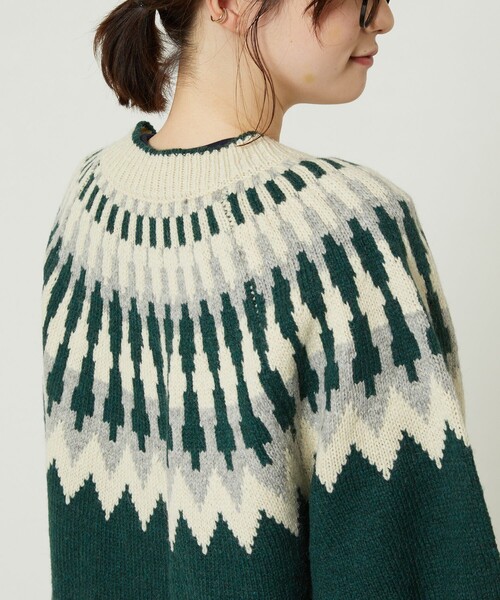 FREAK'S STORE（フリークスストア）の「ノルディックニットカーディガン（カーディガン/ボレロ・レディース・ブラウン/グリーン/オフホワイト・ﾌﾘ-）」の19枚目の写真
