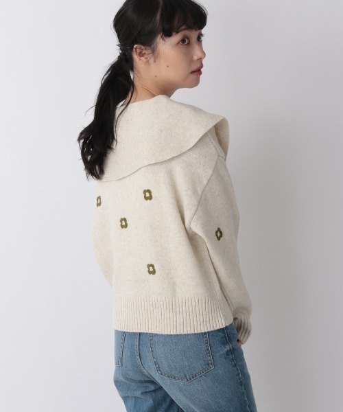 LOWRYS FARM（ローリーズファーム）の「刺繍ニットLS 236923（ニット