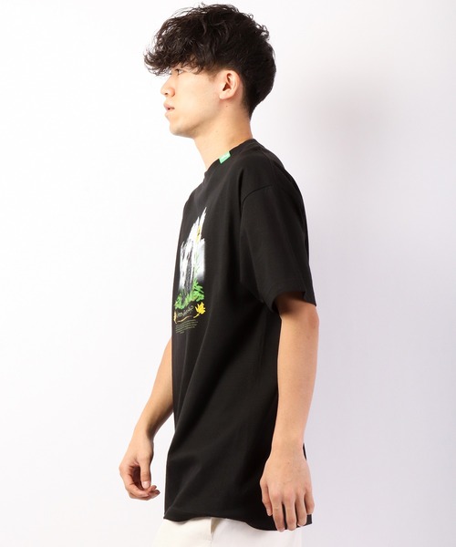 LRG（エルアールジー）の「LRG ブランドロゴ＆アニマルプリント 半袖Tシャツ（Tシャツ/カットソー・メンズ・ブラック/オレンジ・L/XL/2XL/M）」の6枚目の写真