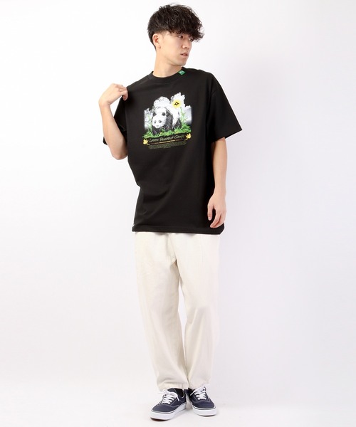 LRG（エルアールジー）の「LRG ブランドロゴ＆アニマルプリント 半袖Tシャツ（Tシャツ/カットソー・メンズ・ブラック/オレンジ・L/XL/2XL/M）」の8枚目の写真