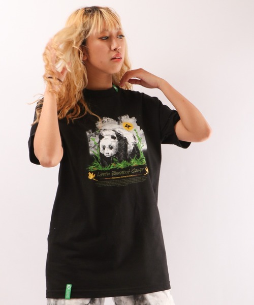 LRG（エルアールジー）の「LRG ブランドロゴ＆アニマルプリント 半袖Tシャツ（Tシャツ/カットソー・メンズ・ブラック/オレンジ・L/XL/2XL/M）」の5枚目の写真