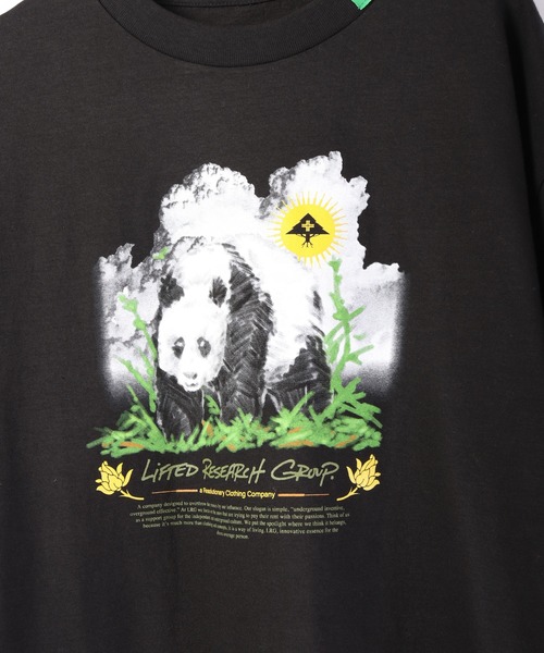 LRG（エルアールジー）の「LRG ブランドロゴ＆アニマルプリント 半袖Tシャツ（Tシャツ/カットソー・メンズ・ブラック/オレンジ・L/XL/2XL/M）」の3枚目の写真