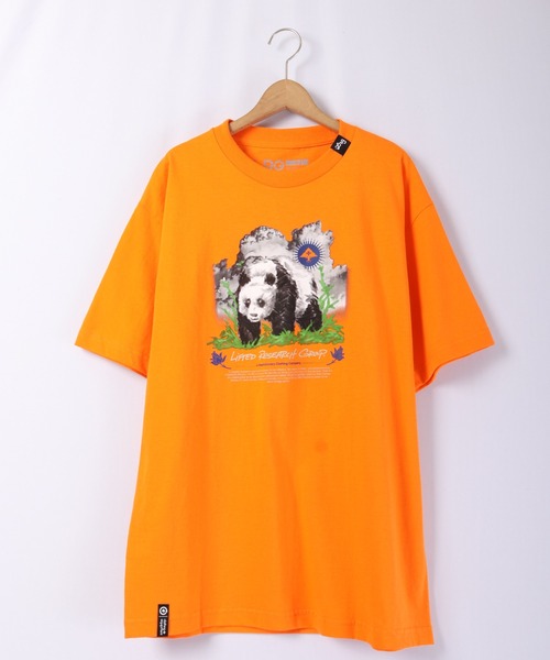 LRG（エルアールジー）の「LRG ブランドロゴ＆アニマルプリント 半袖Tシャツ（Tシャツ/カットソー・メンズ・ブラック/オレンジ・L/XL/2XL/M）」の9枚目の写真