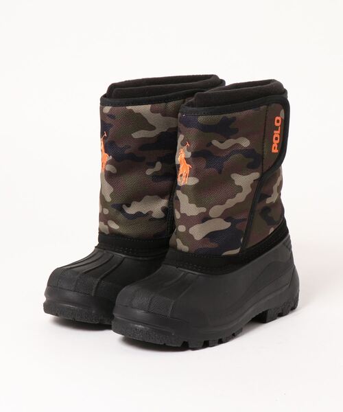 POLO RALPH LAUREN(ポロ ラルフ ローレン)の「《POLO RALPH LAUREN》HARPYR EZ(ブーツ・キッズ・ネイビー/レッド/ブラウン系カモフラージュ・2/3/13/1)」の3枚目の写真