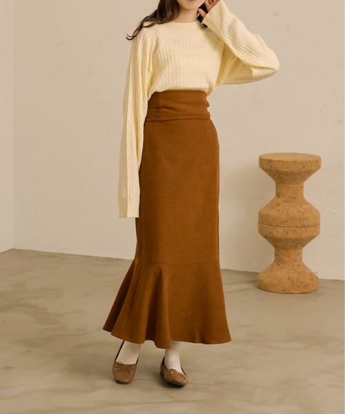 Ambre Neige（アンブルネージュ）の「マルチウェイマーメイドスカート／【WEB/EC限定商品】（サロペット/オーバーオール・レディース・ダークブラウン/ライトブラウン・FREE）」の3枚目の写真