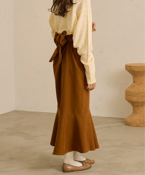 Ambre Neige（アンブルネージュ）の「マルチウェイマーメイドスカート／【WEB/EC限定商品】（サロペット/オーバーオール・レディース・ダークブラウン/ライトブラウン・FREE）」の4枚目の写真